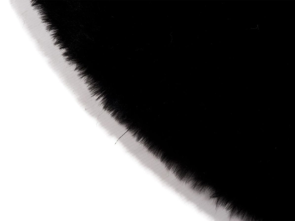 Vloerkleed Plush rond zwart