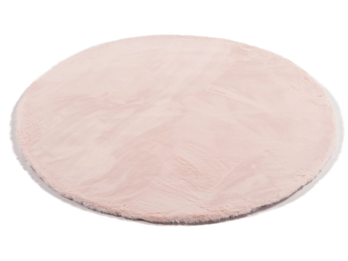 Vloerkleed Plush rond roze