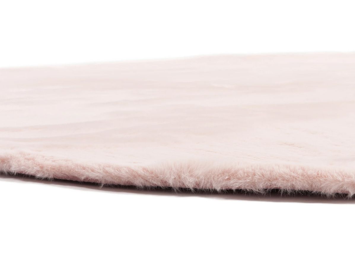 Vloerkleed Plush rond roze