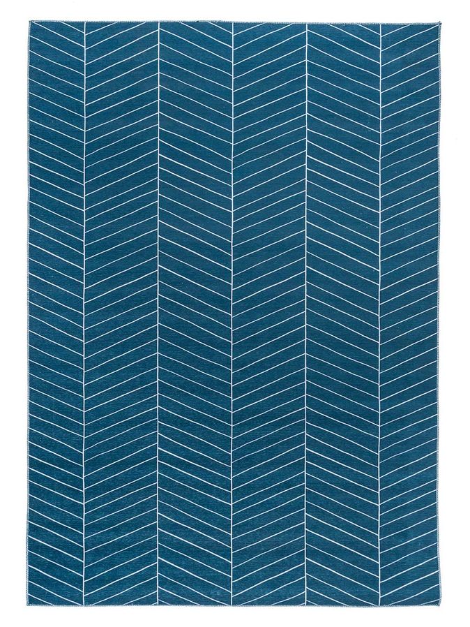 Vloerkleed Scandi denim blauw