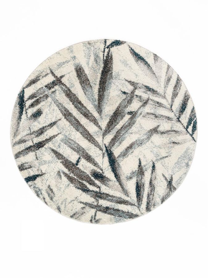 Vloerkleed Softness rond multi peacock