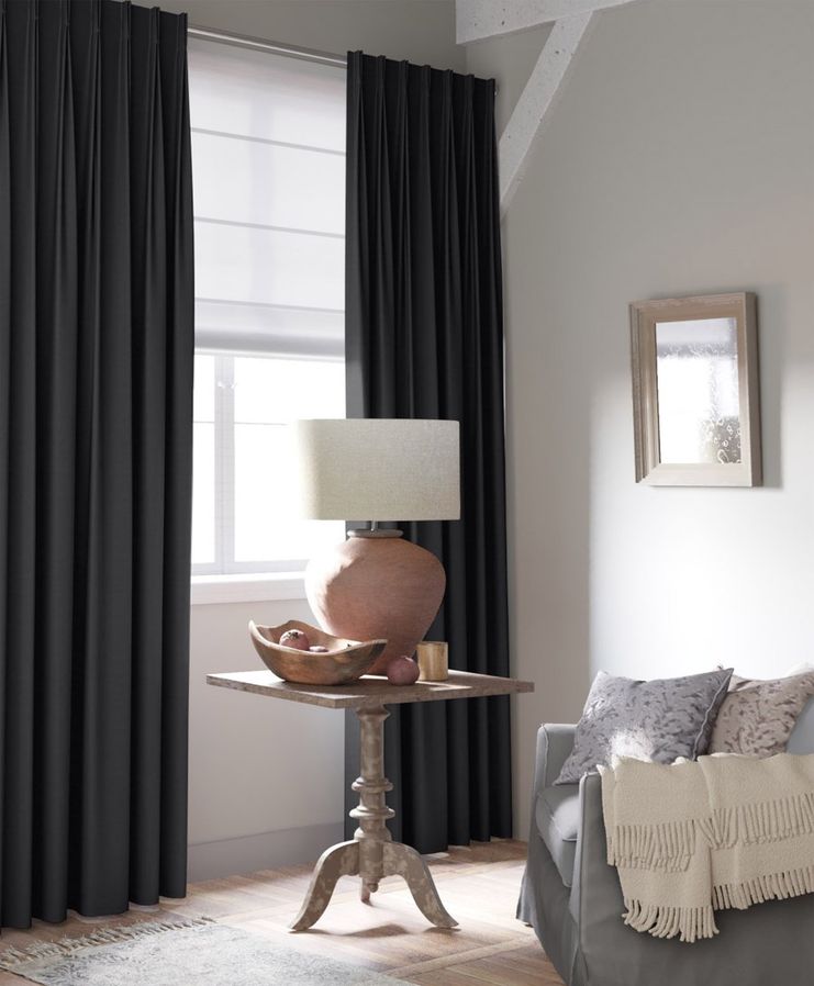 Gordijn Superior velours zwart