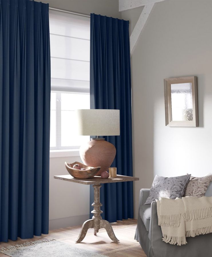 Gordijn Superior velours marine