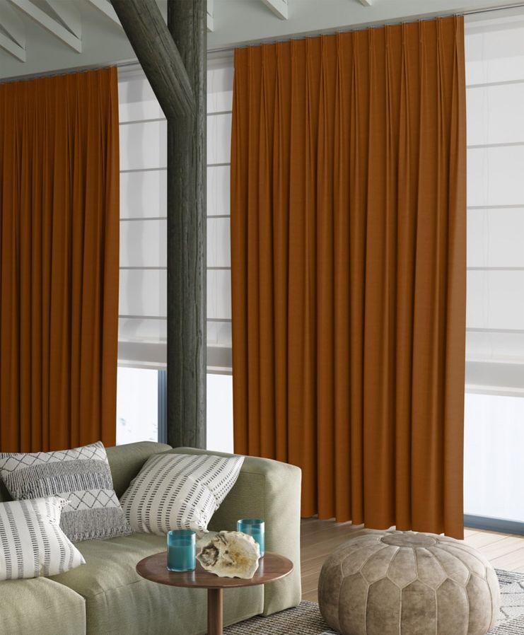 Gordijn Superior velours oranje