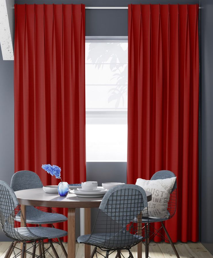 Gordijn Superior velours rood