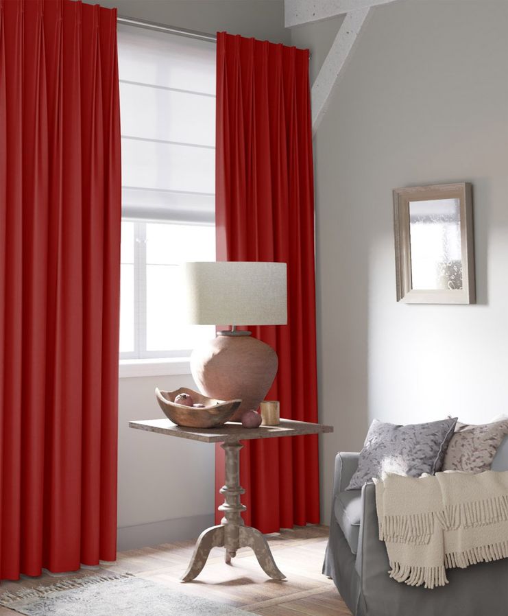 Gordijn Superior velours rood
