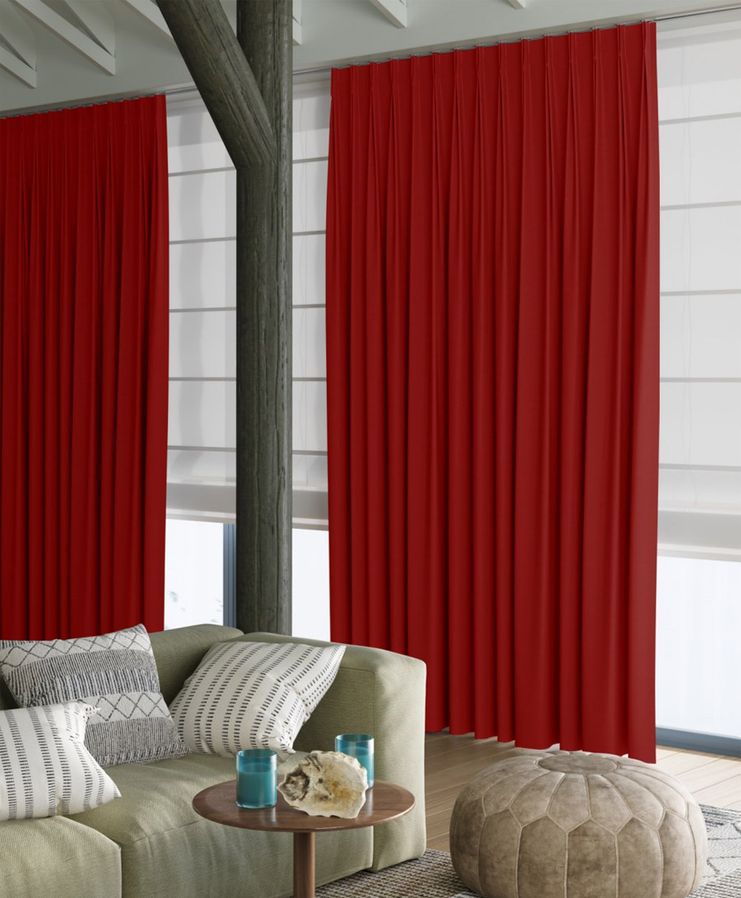 Gordijn Superior velours rood