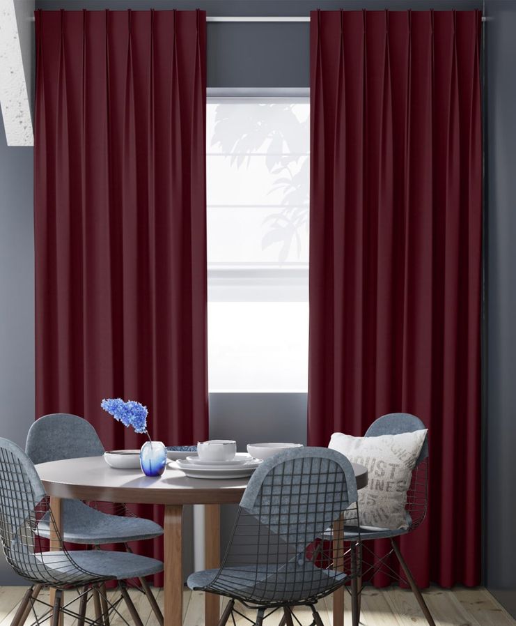 Gordijn Superior velours bordeaux