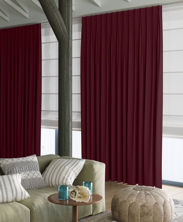 Gordijn Superior velours bordeaux
