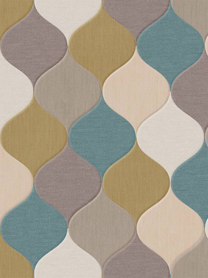 Gordijn Mozaic taupe dim out