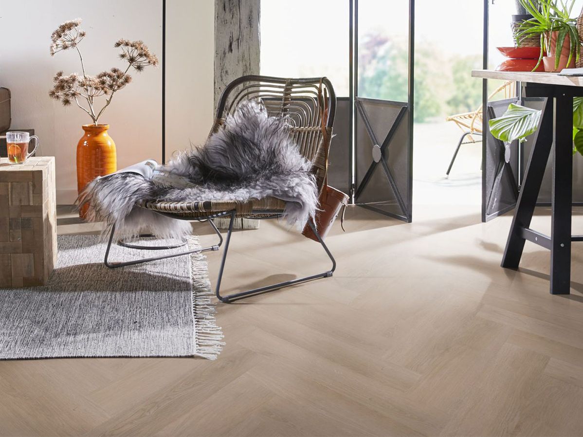 PVC Naxos visgraat | Dark oak