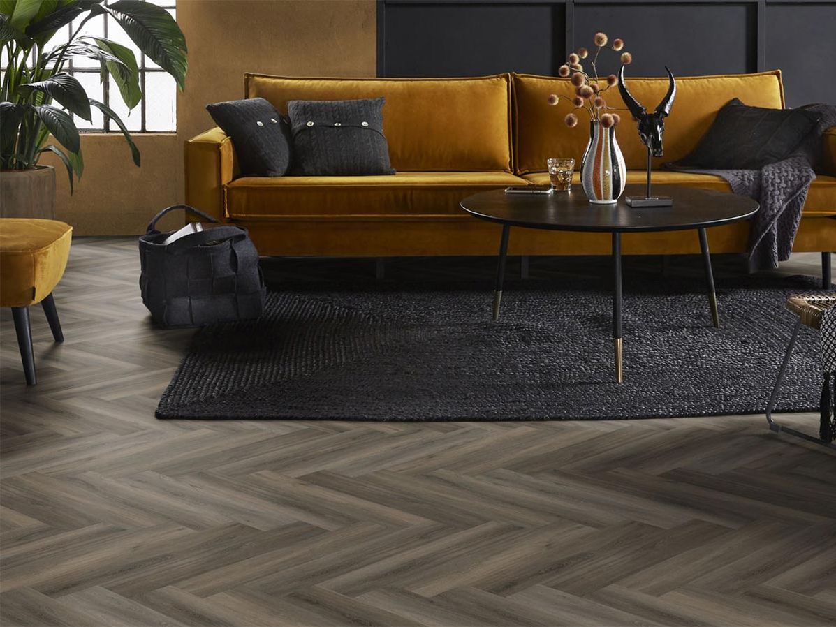 PVC Kodiaq visgraat click | Dark grey