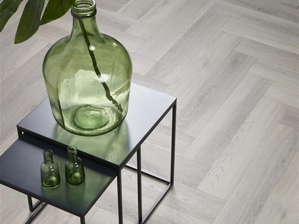 PVC Kodiaq visgraat click | Light grey oak