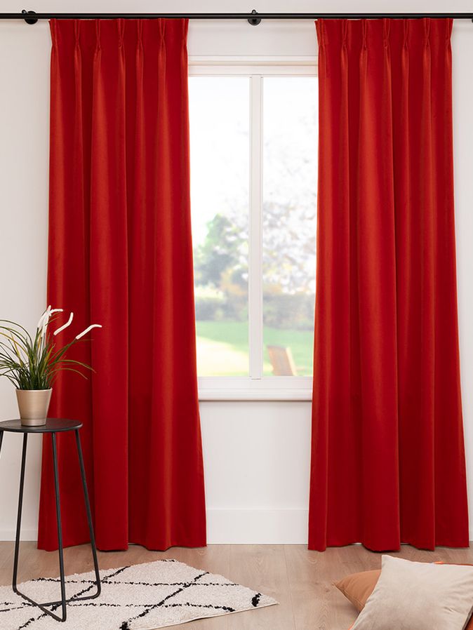 Gordijn Superior velours kanteloep