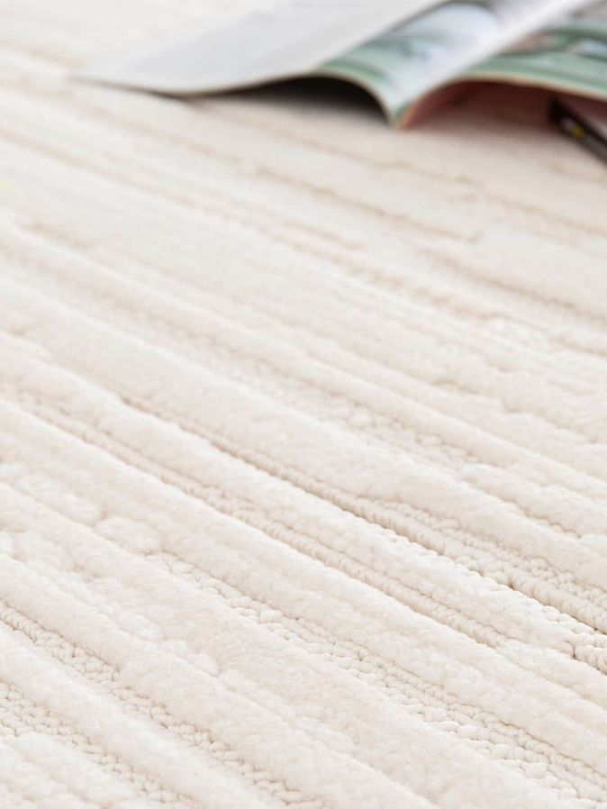 Vloerkleed Lexie stripes creme