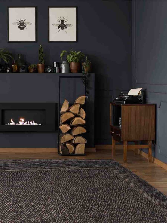 Vloerkleed Tulis blauw