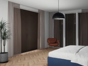 Houten jaloezie R-line donkerbruin