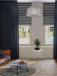 Gordijn Lelie steel blue 