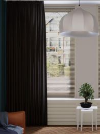 Gordijn Tender velours chocolade