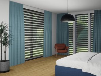 Duo-rolgordijn R-line donkergrijs