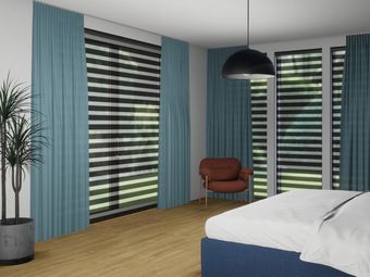 Duo-rolgordijn R-line zwart