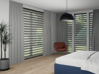 Duo-rolgordijn R-line taupe