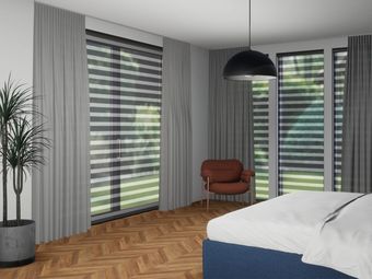 Duo-rolgordijn R-line grijs