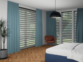 Duo-rolgordijn R-line zilver