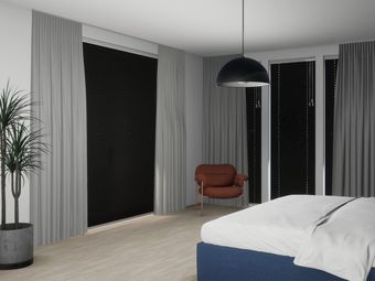 Houten jaloezie R-line zwart