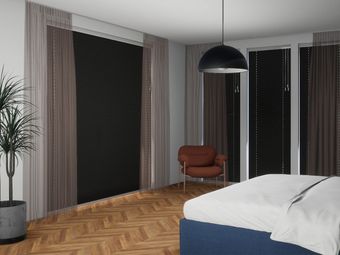 Houten jaloezie R-line zwart