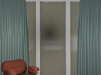 Plisségordijn dubbel R-line bamboe