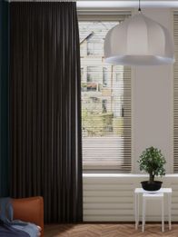 Gordijn Tender velours donkertaupe