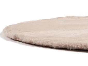Vloerkleed Plush rond beige