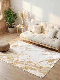 Vloerkleed Lalix | Gold marble