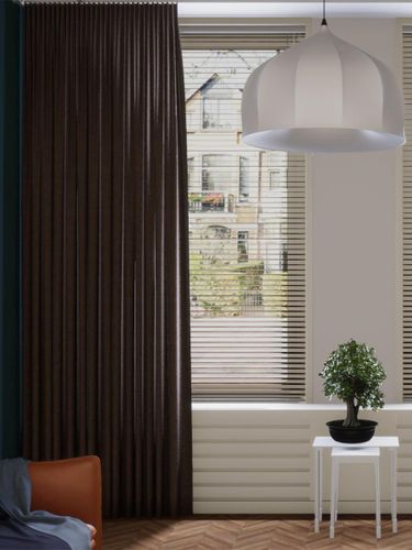 Gordijn Tender velours mokka