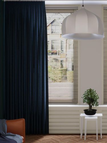 Gordijn Tender velours nachtblauw