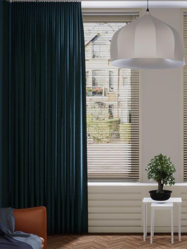 Gordijn Tender velours petrol