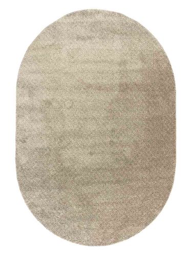 Vloerkleed Softness ovaal uni grey/beige