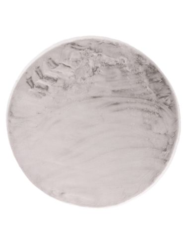 Vloerkleed Plush rond lichtgrijs