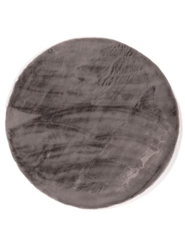 Vloerkleed Plush rond grijs