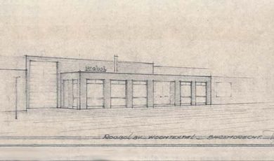 Bouwtekening magazijn Ziedewij