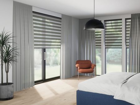 Duo-rolgordijn R-line taupe