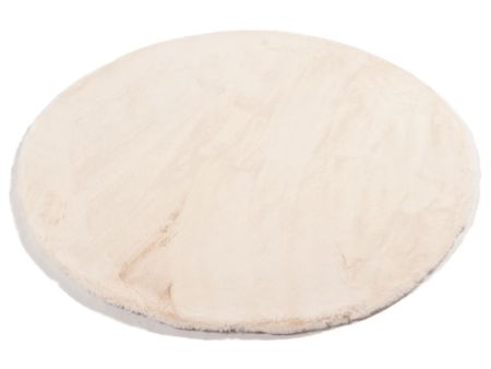 Vloerkleed Plush rond crème