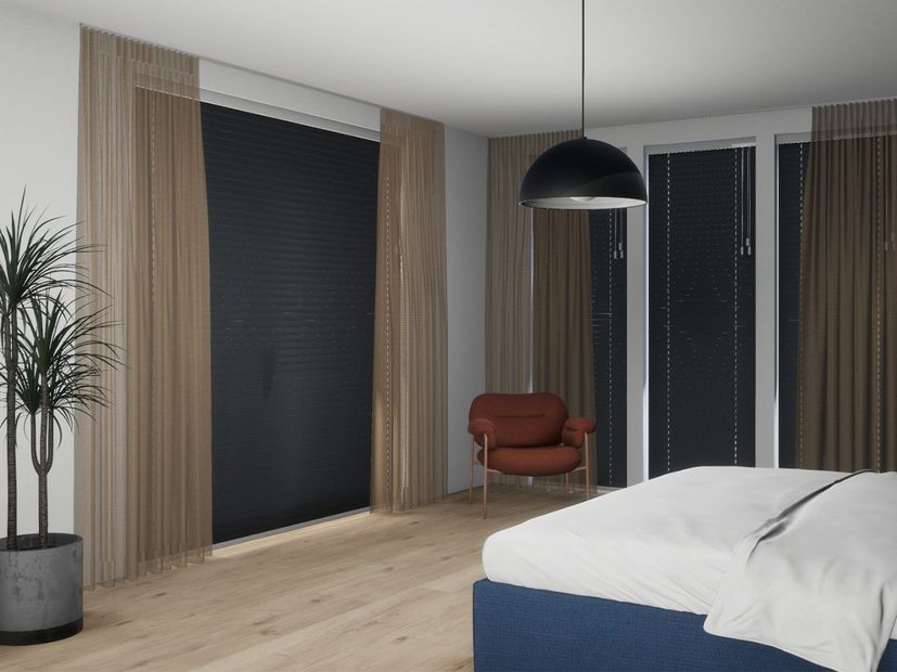 Houten jaloezie R-line antraciet