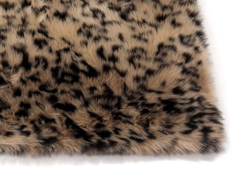 dubbellaag Oproepen Mus Vloerkleed Safari met panterprint en een doorsnee van 120 cm