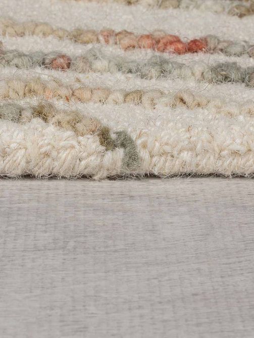 Vloerkleed Swirl wool natural