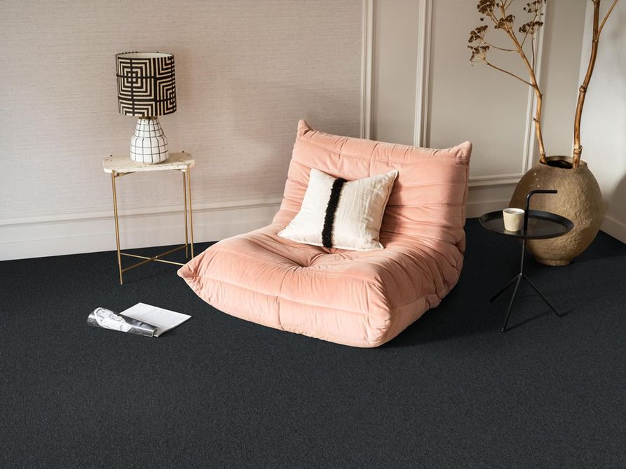 Tapijt St. Lawrence | Zwartblauw