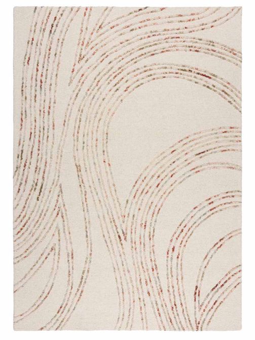 Vloerkleed Swirl wool natural